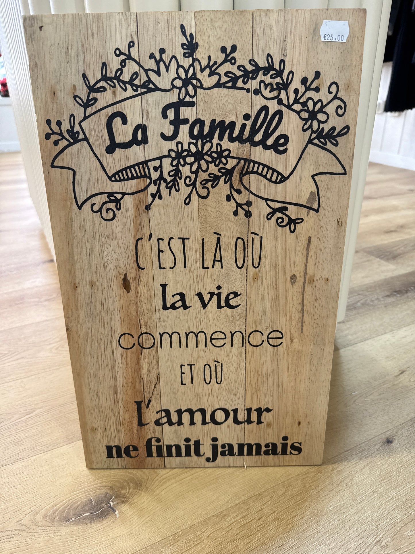 Panneau mural "La famille" 30×50 cm