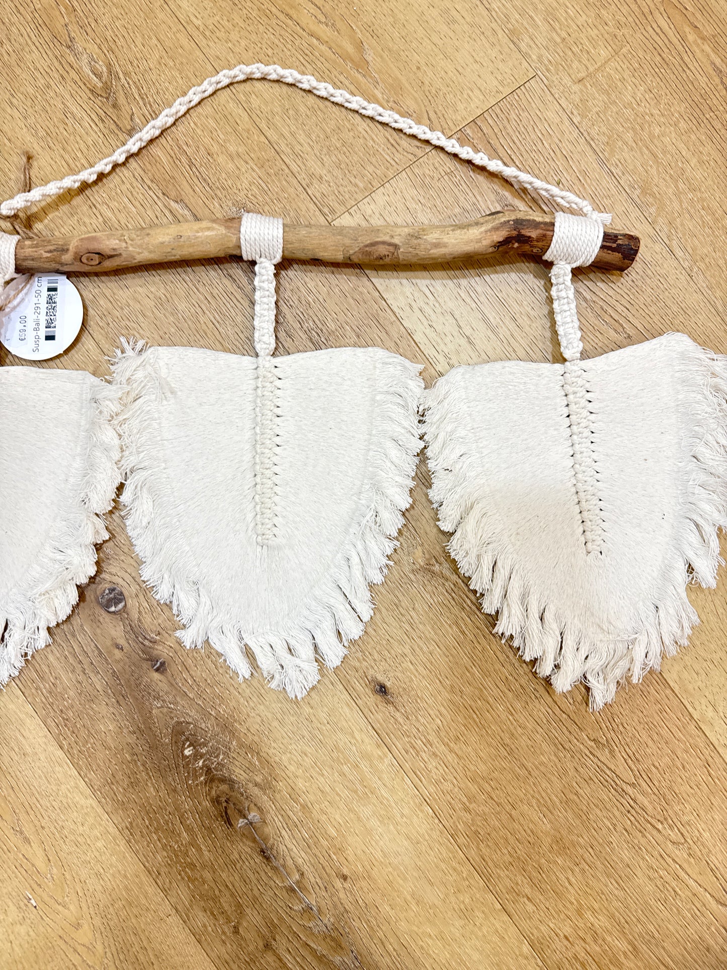 Suspension triple Plume coton 50 cm