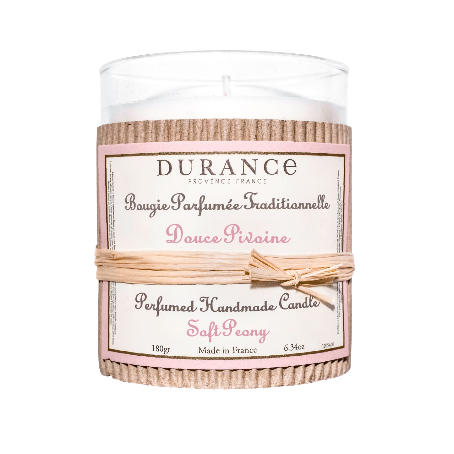 Bougie parfumée traditionnelle 180 gr Douce Pivoine