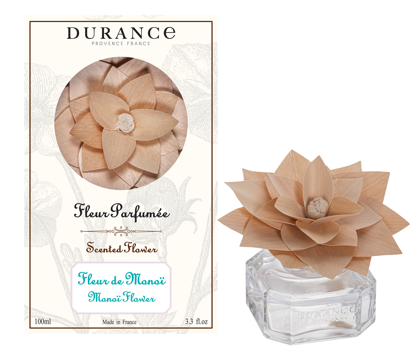 Fleur parfumée en bois 100 mL Fleur de Monoï