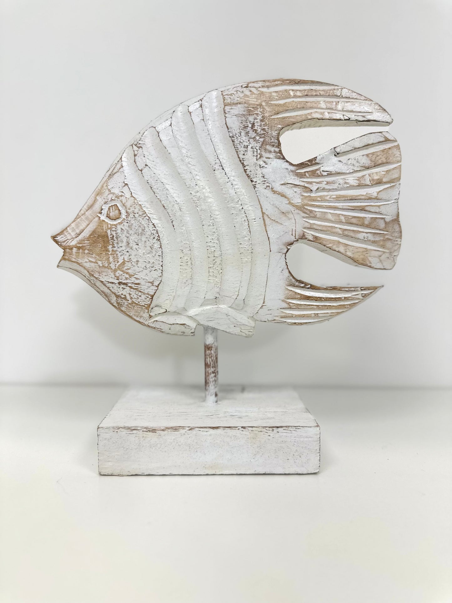 Poisson décoratif en bois sculpté – Petit modèle