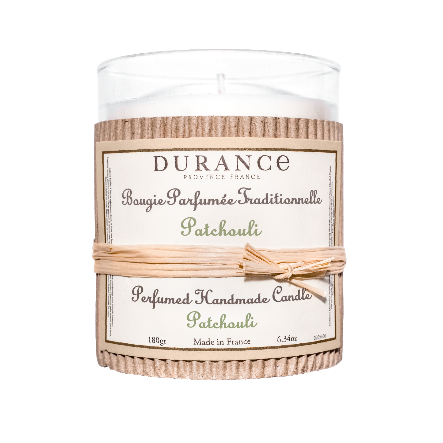 Bougie parfumée traditionnelle 180 gr Patchouli