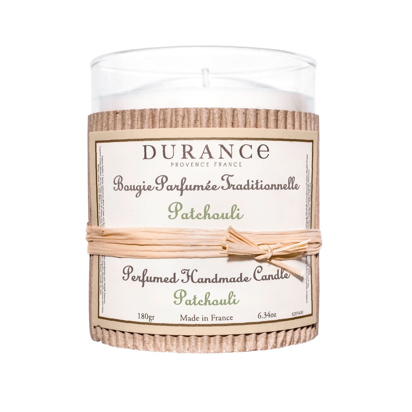 Bougie parfumée traditionnelle 180 gr Patchouli