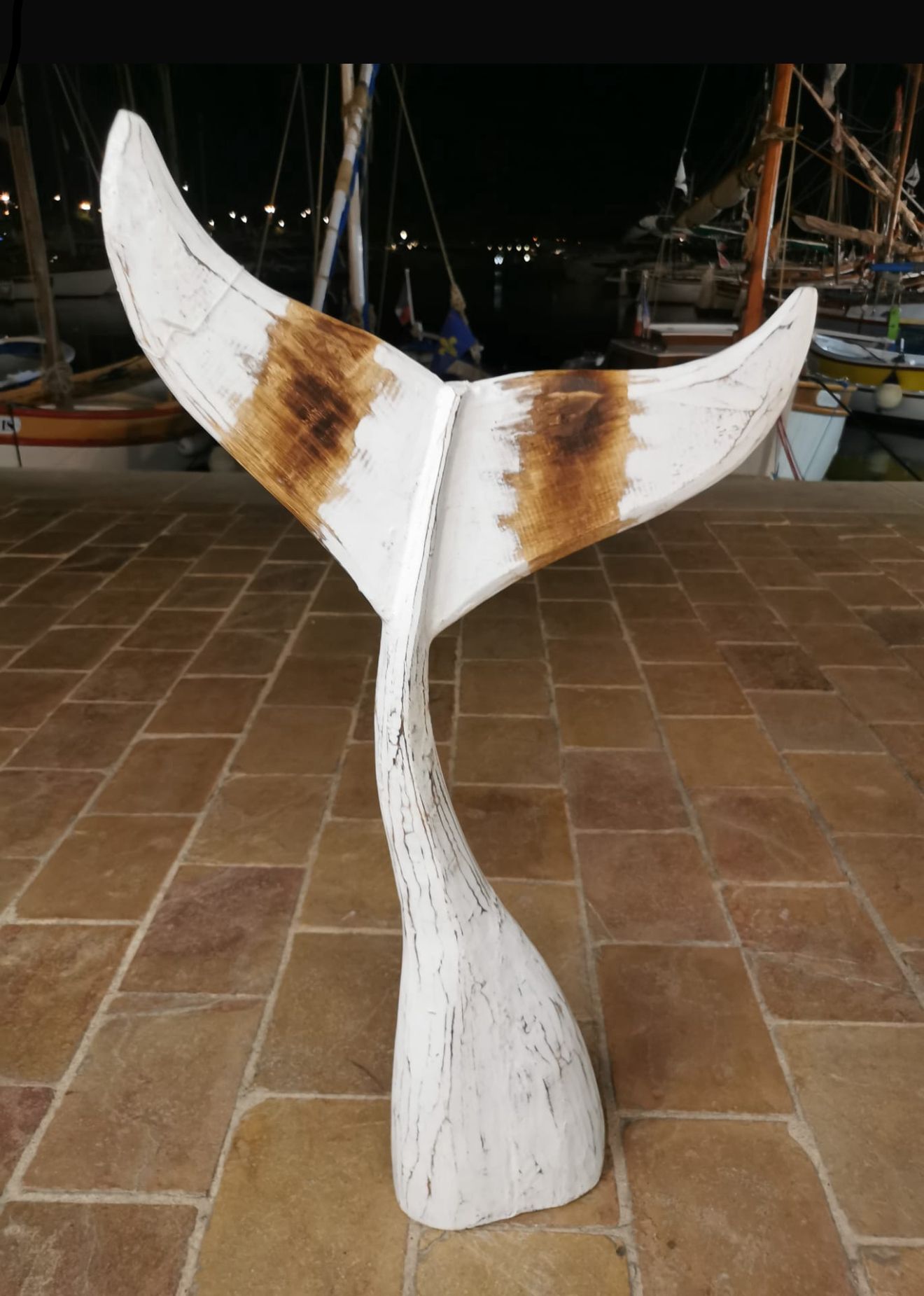 Queue de baleine 1 mètre blanche