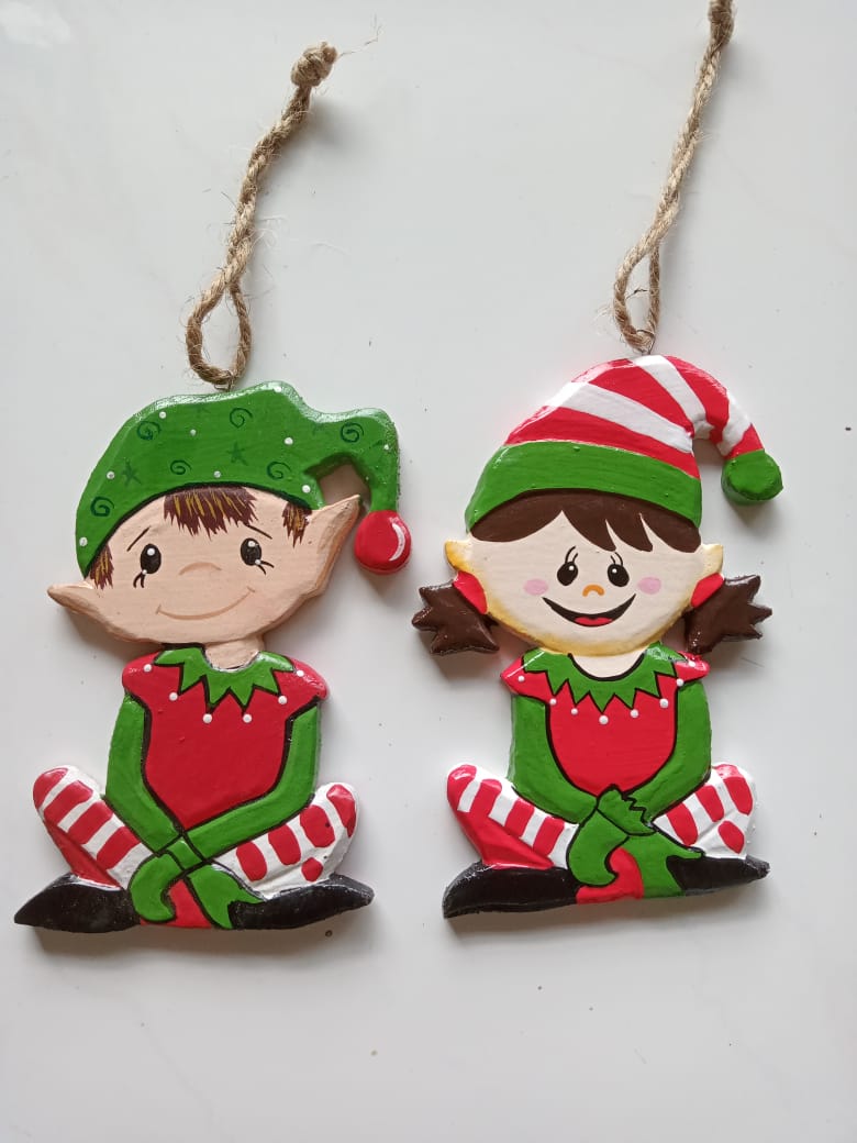 Décoration de Noël albizia bonhomme plat