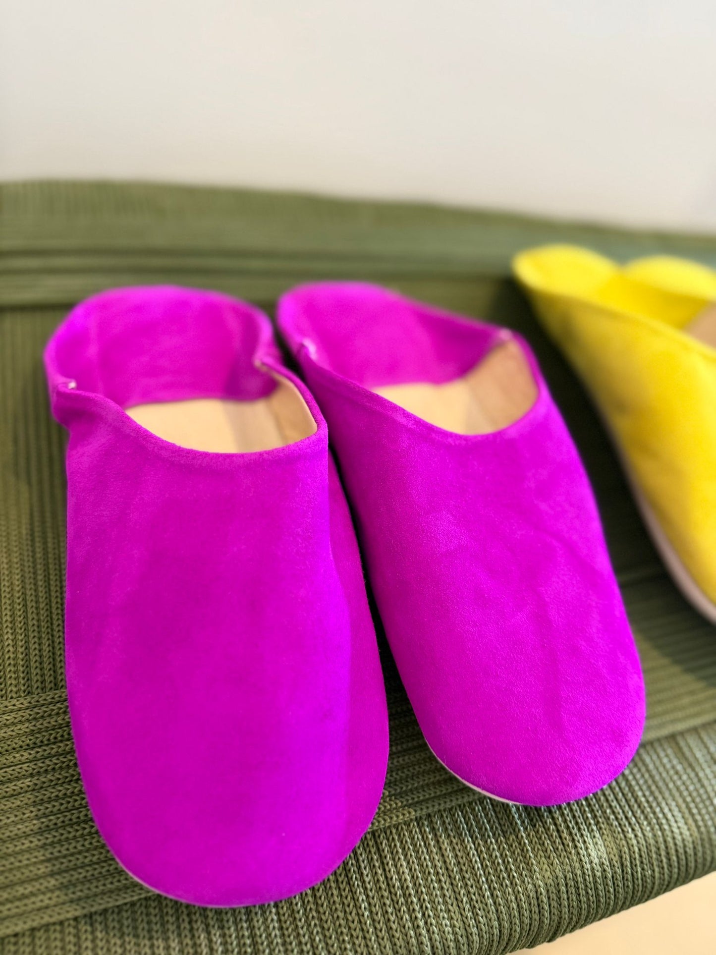 Babouche Daim Fuchsia