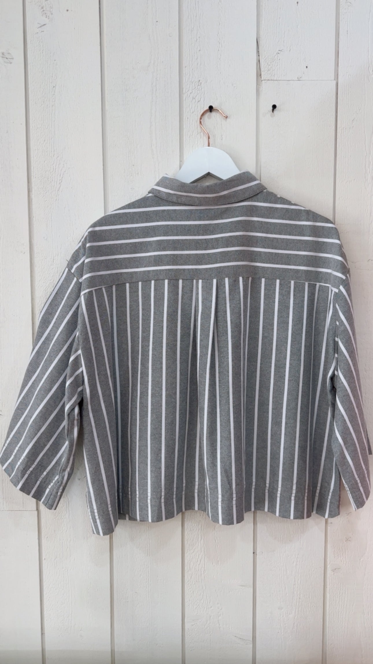 Chemise épaisse rayure Gris