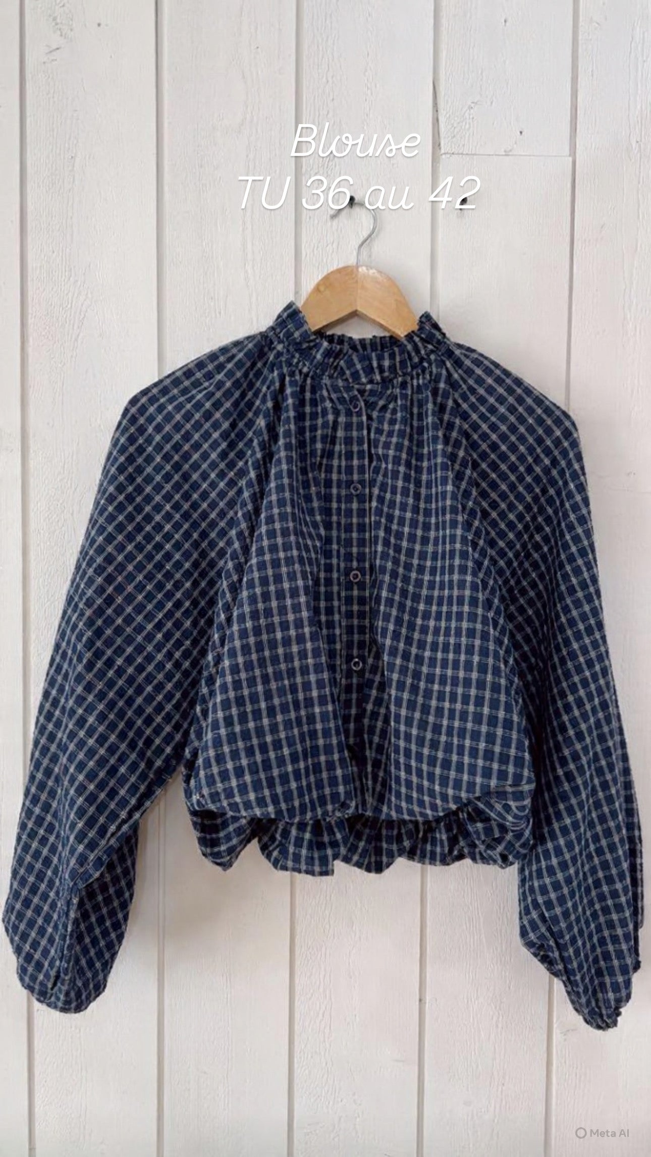 Blouse ballon Marine