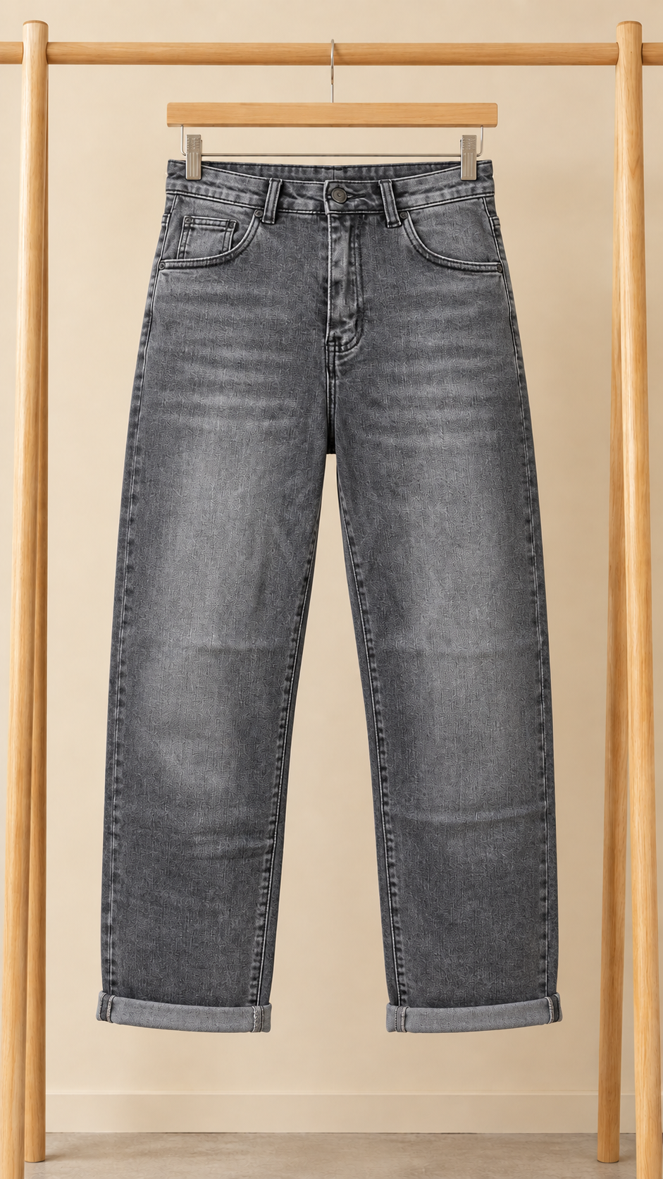 Jeans mom Jeanne Gris