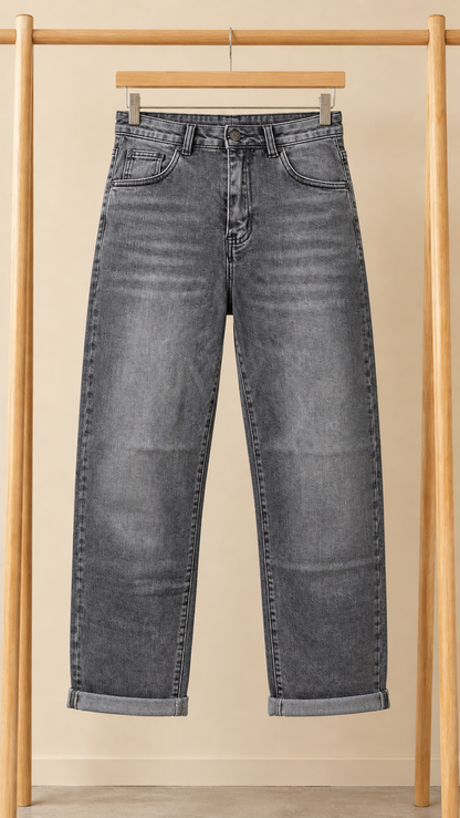 Jeans mom Jeanne Gris