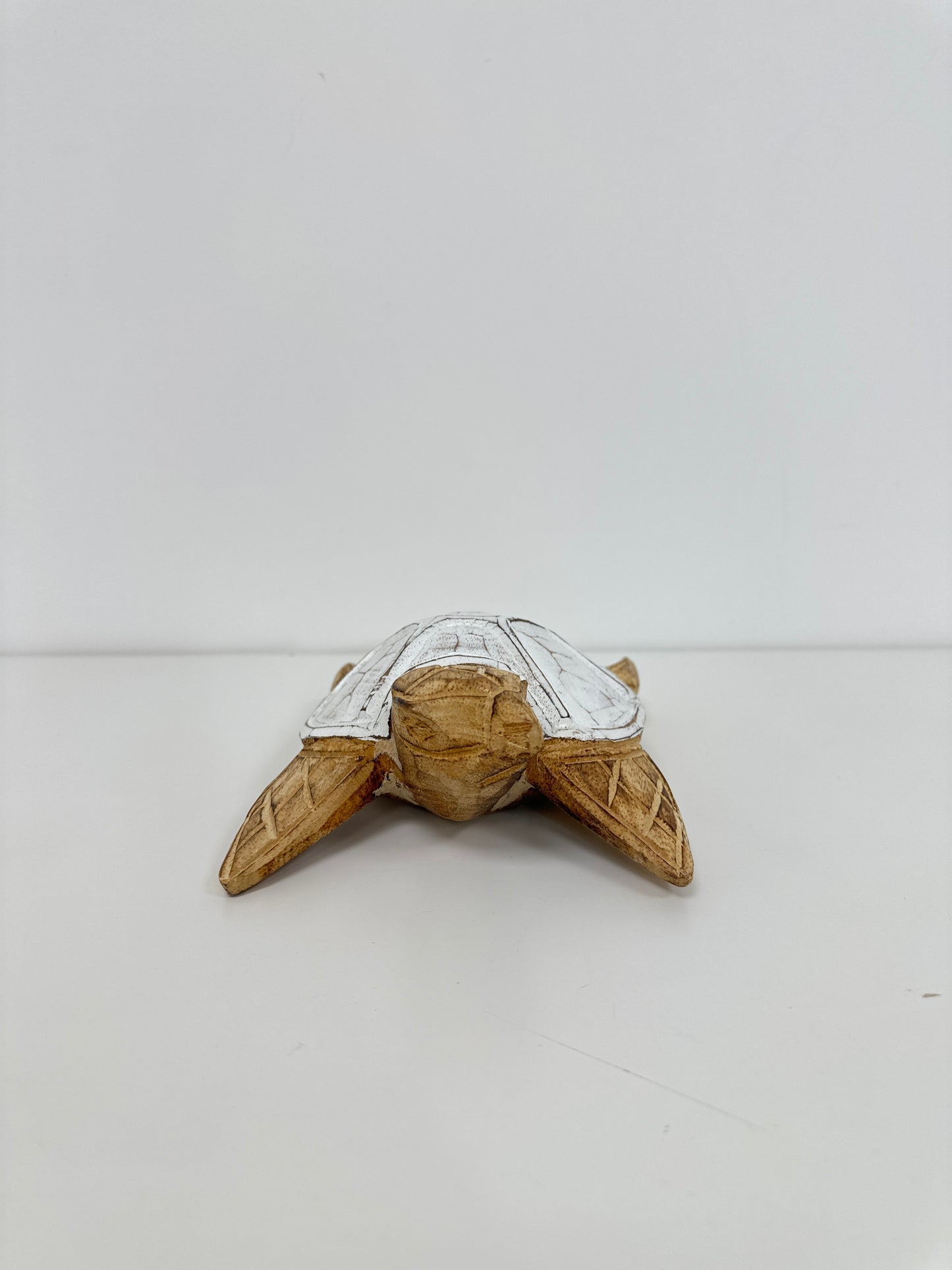 Tortue 20 cm naturel/blanc