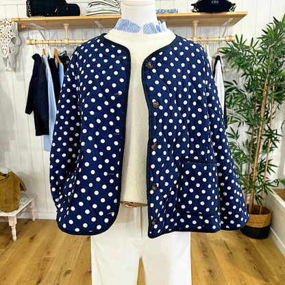 Veste a pois blanc Marine