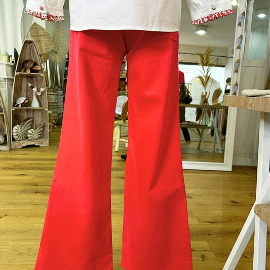 Jeans poche rectangle Fushia