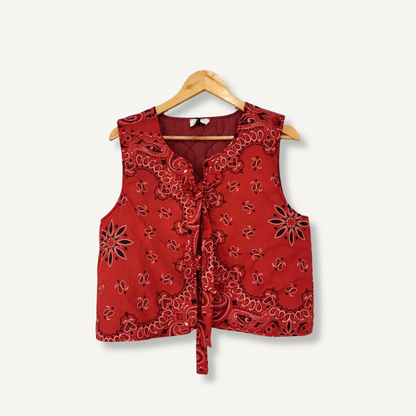 Veste sans manche matelassé Rouge