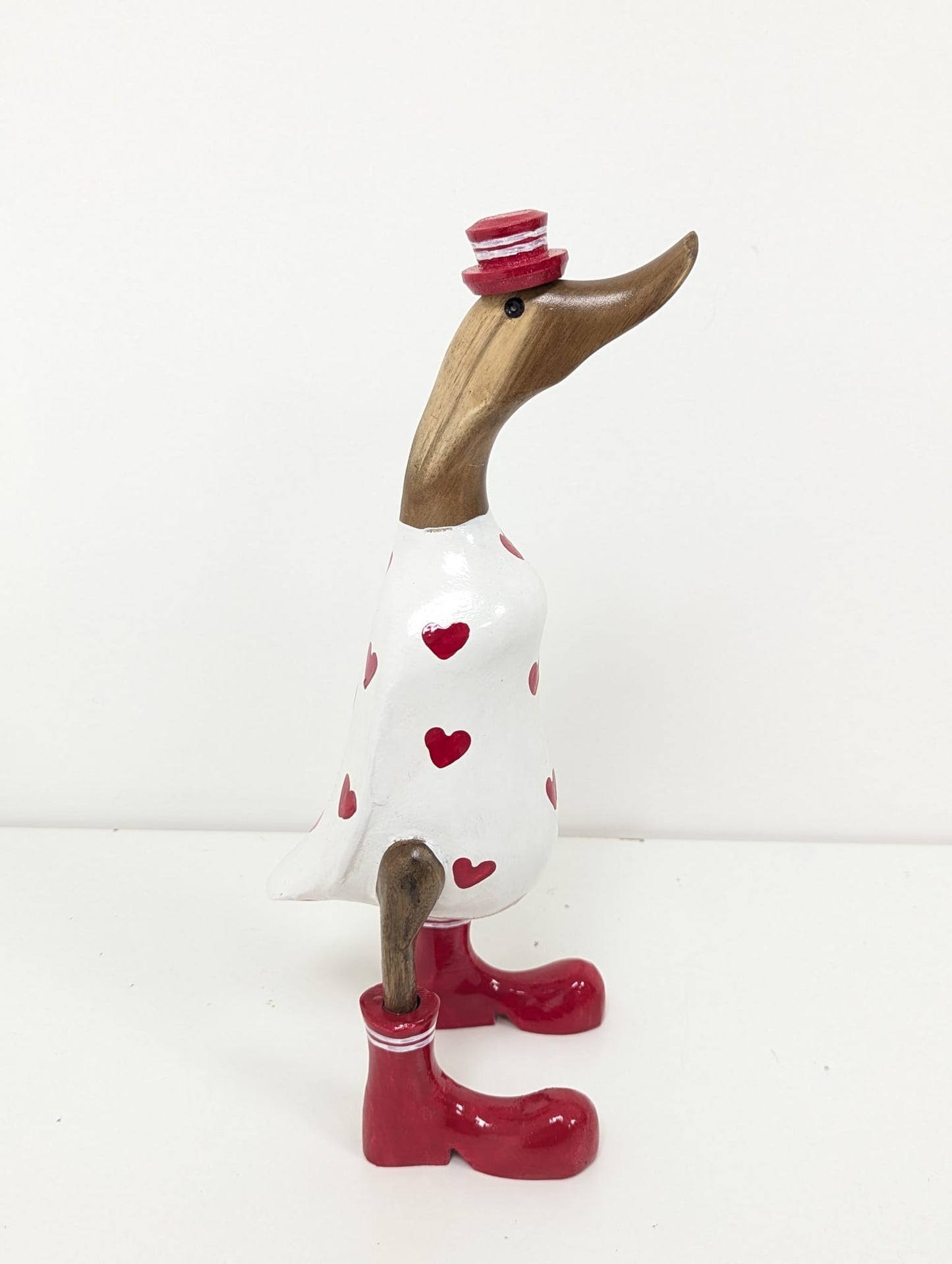 Canard fille bottes rouge et blanc