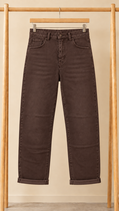Jeans mom Jessica Chocolat