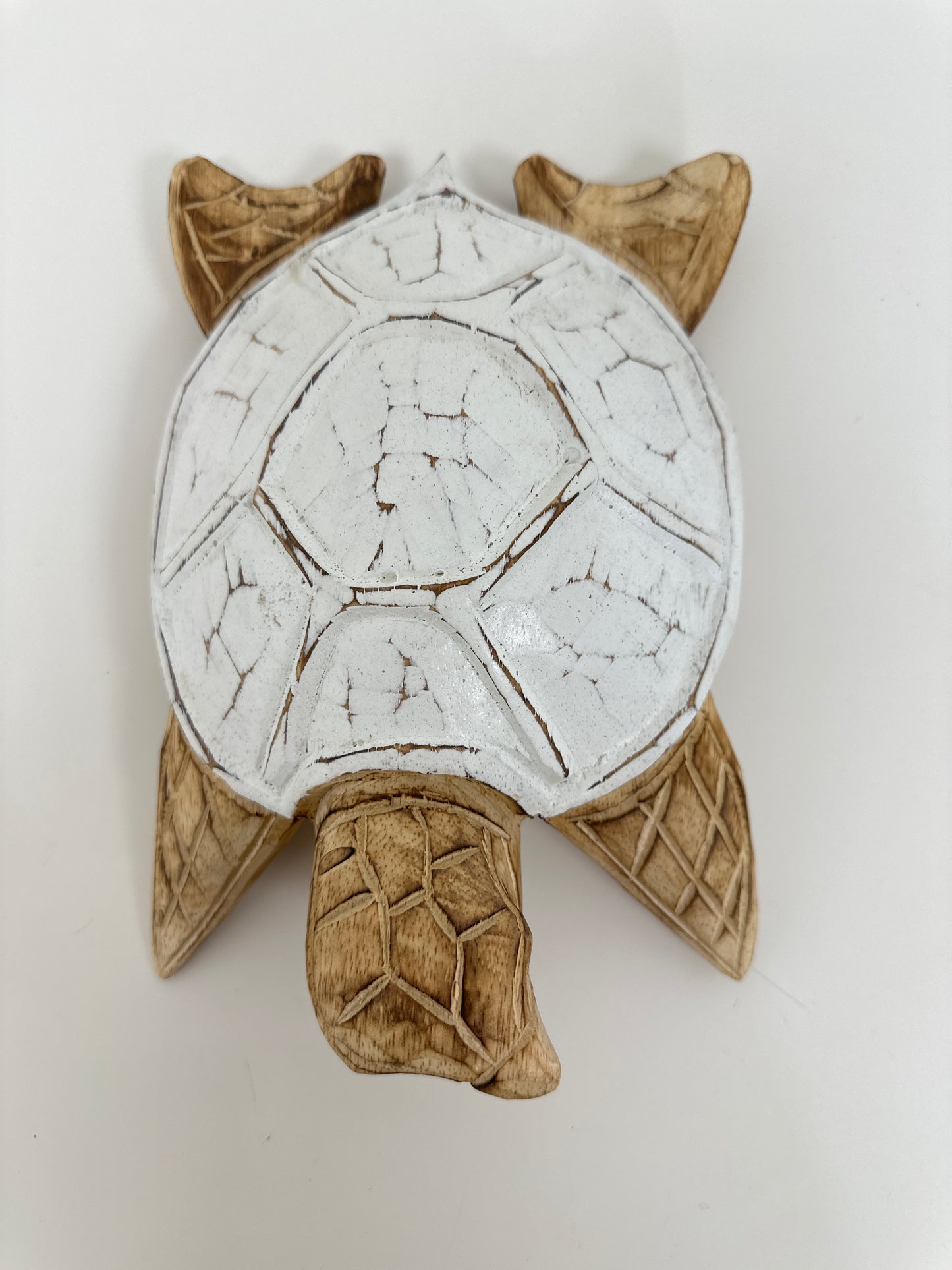 Tortue décorative artisanale en bois de suar – Grand modèle