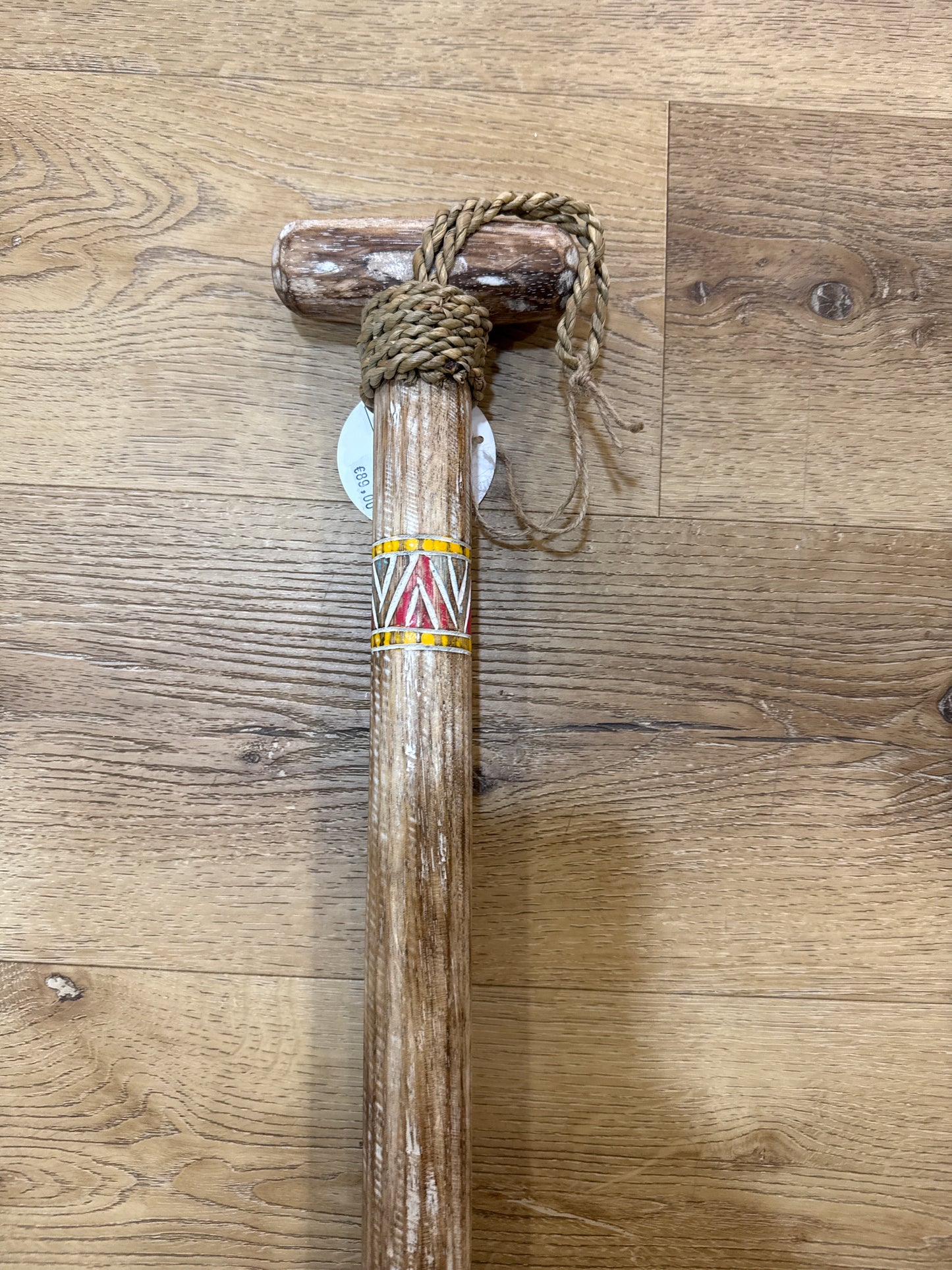 Pagaie carrée décorative en bois – Blanc