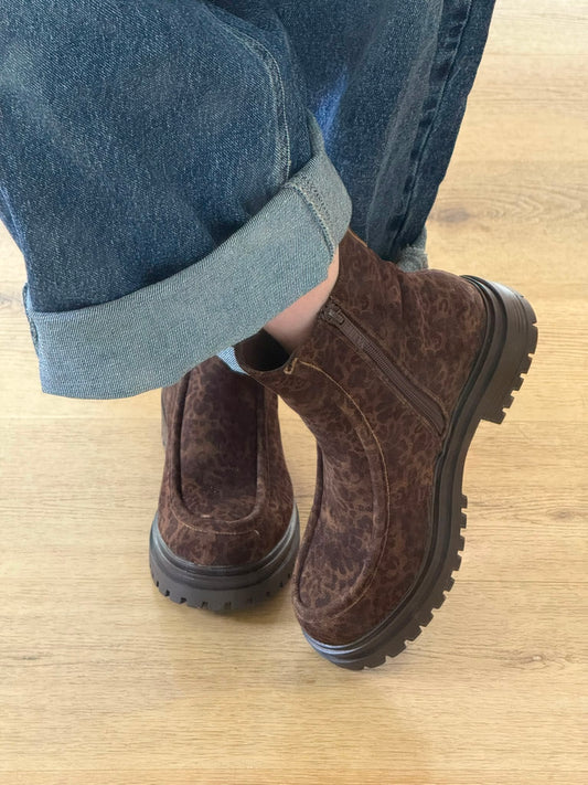 Bottines Chelsea Leopard