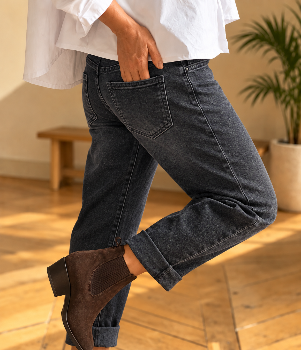 Jeans mom Jeanne Noir