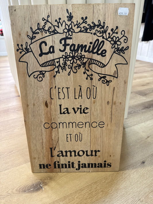 Panneau mural "La famille" 30×50 cm