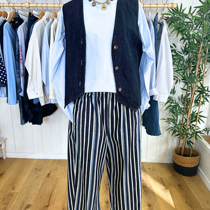 Pantalon rayé Marine