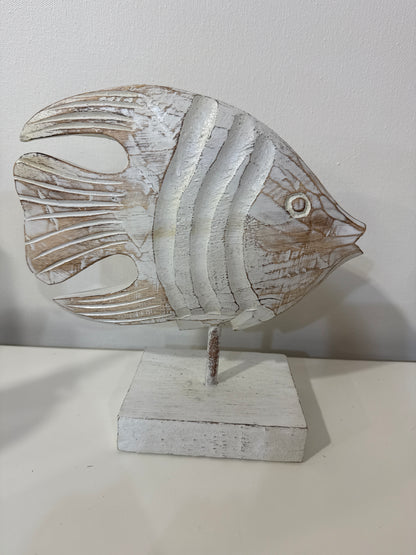Poisson décoratif en bois sculpté – Petit modèle