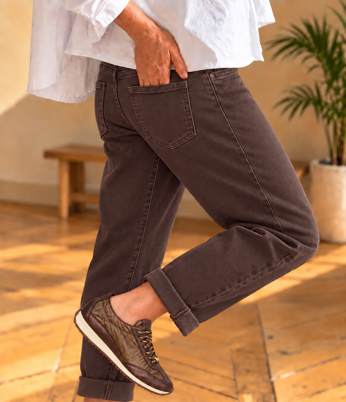 Jeans mom Jessica Chocolat