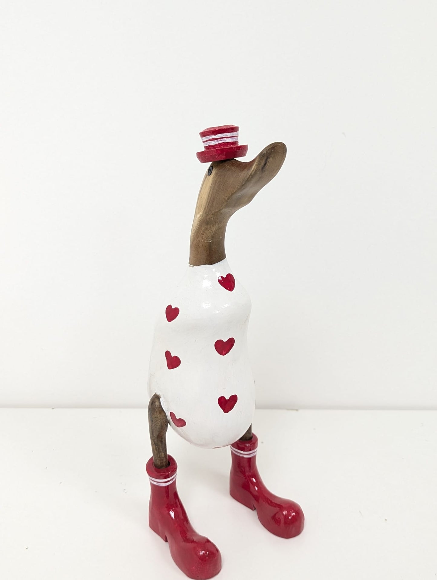 Canard fille bottes rouge et blanc