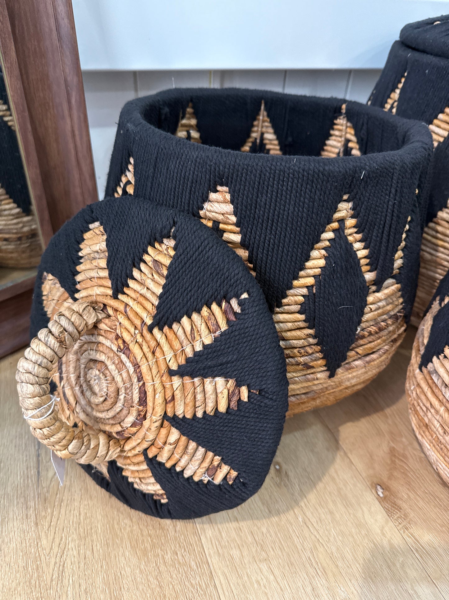 Panier corde & bannier Noir M