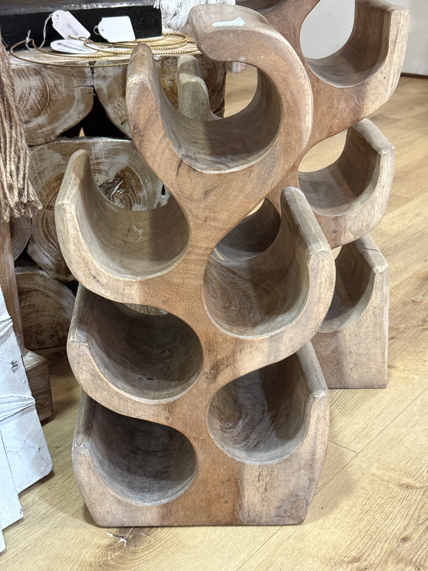 Porte-bouteilles bois suar 50 cm – 6 emplacements 50 cm
