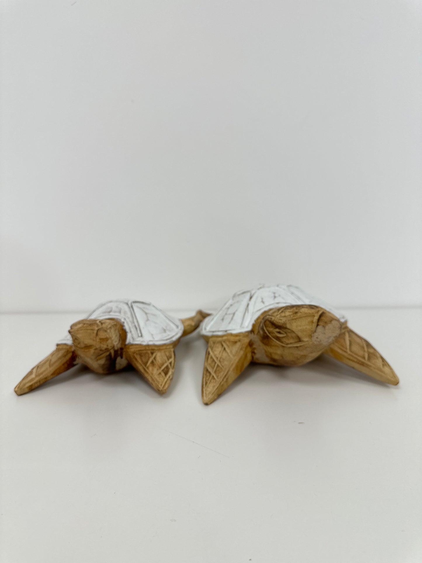 Tortue 20 cm naturel/blanc