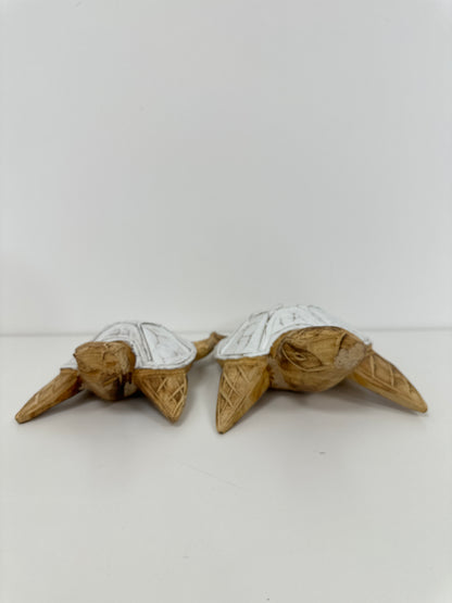 Tortue 20 cm naturel/blanc