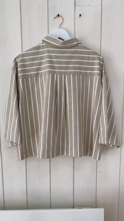 Chemise épaisse rayure Vert clair