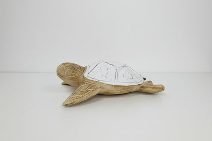 Tortue décorative artisanale en bois de suar – Grand modèle