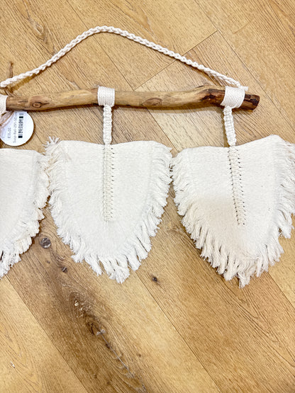 Suspension triple Plume coton 50 cm