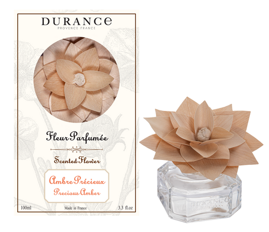 Fleur parfumée en bois 100 mL Ambre Précieux