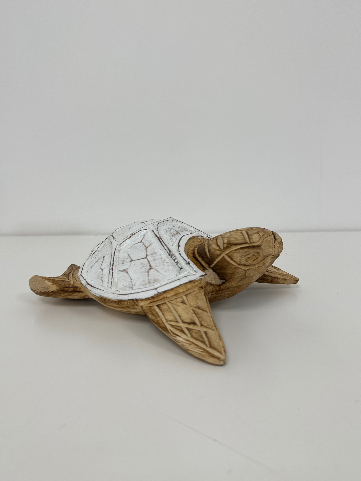 Tortue 20 cm naturel/blanc