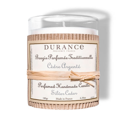 Bougie parfumée traditionnelle 180 gr Cèdre Argenté