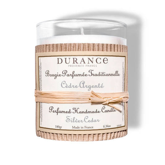 Bougie parfumée traditionnelle 180 gr Cèdre Argenté