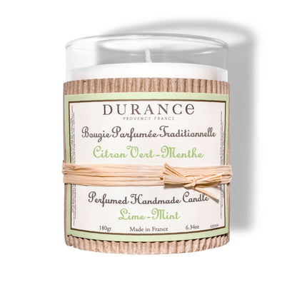 Bougie parfumée traditionnelle 180 gr Citron Vert-Menthe