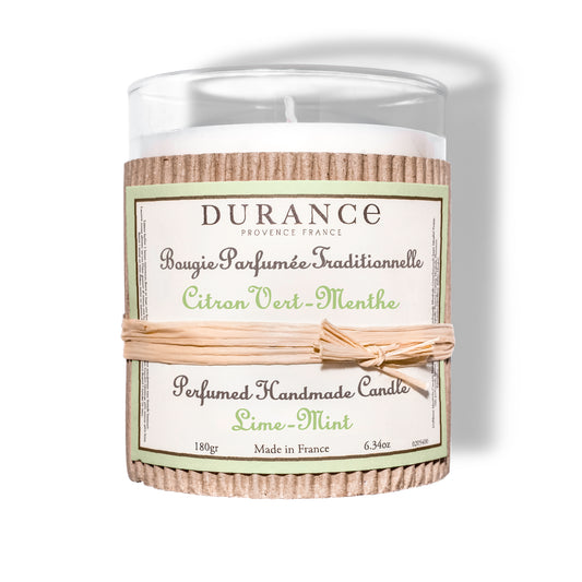 Bougie parfumée traditionnelle 180 gr Citron Vert-Menthe
