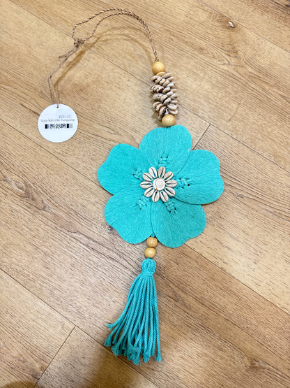 Suspensieur fleur Turquoise