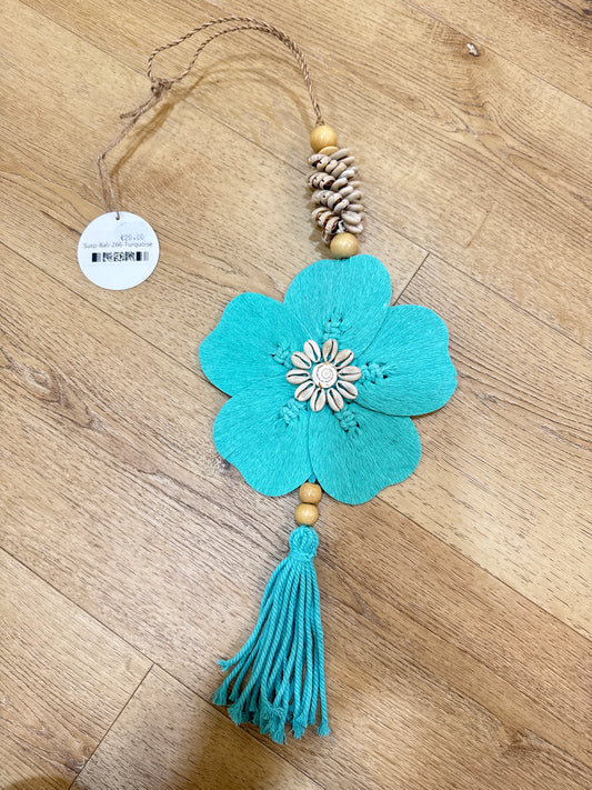 Suspensieur fleur Turquoise