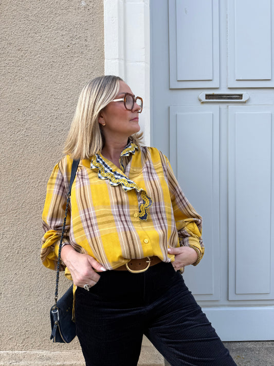Chemise Alya Carreaux jaunes