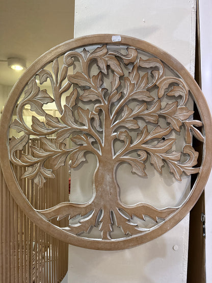 Suspension bois suar Arbre de vie 60 cm