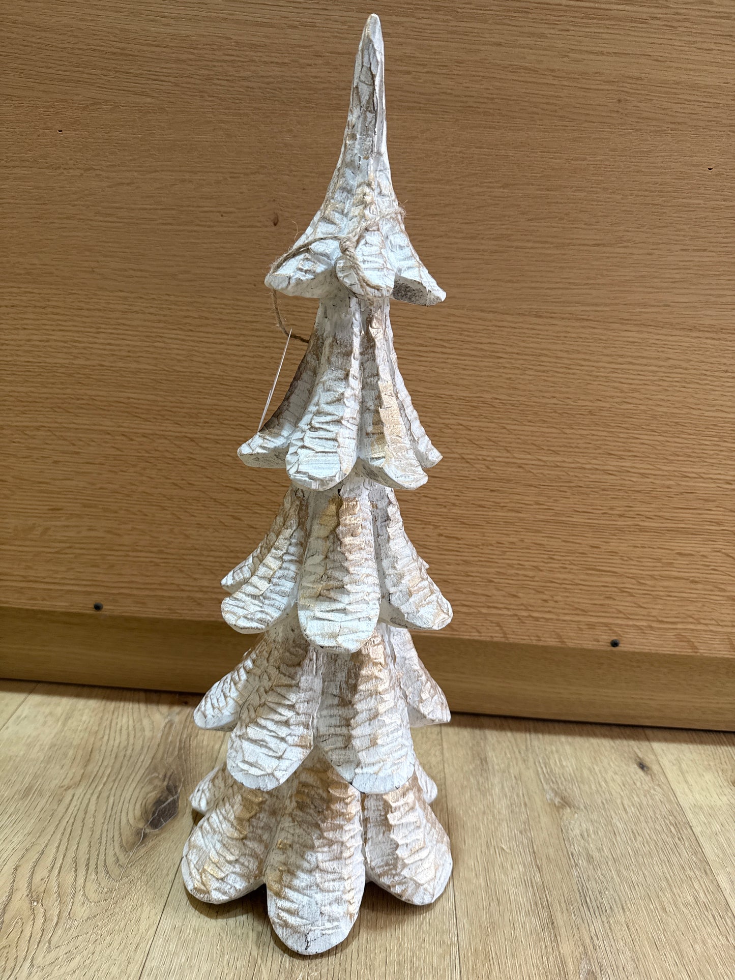 Sapin de Noël albizia blanc pailleté 50 cm