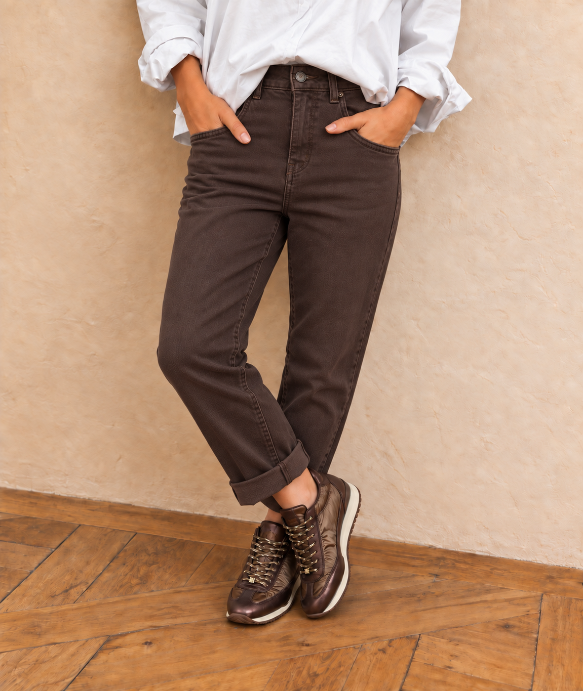 Jeans mom Jessica Chocolat