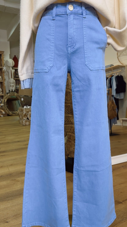 Jeans poche rectangle Ciel