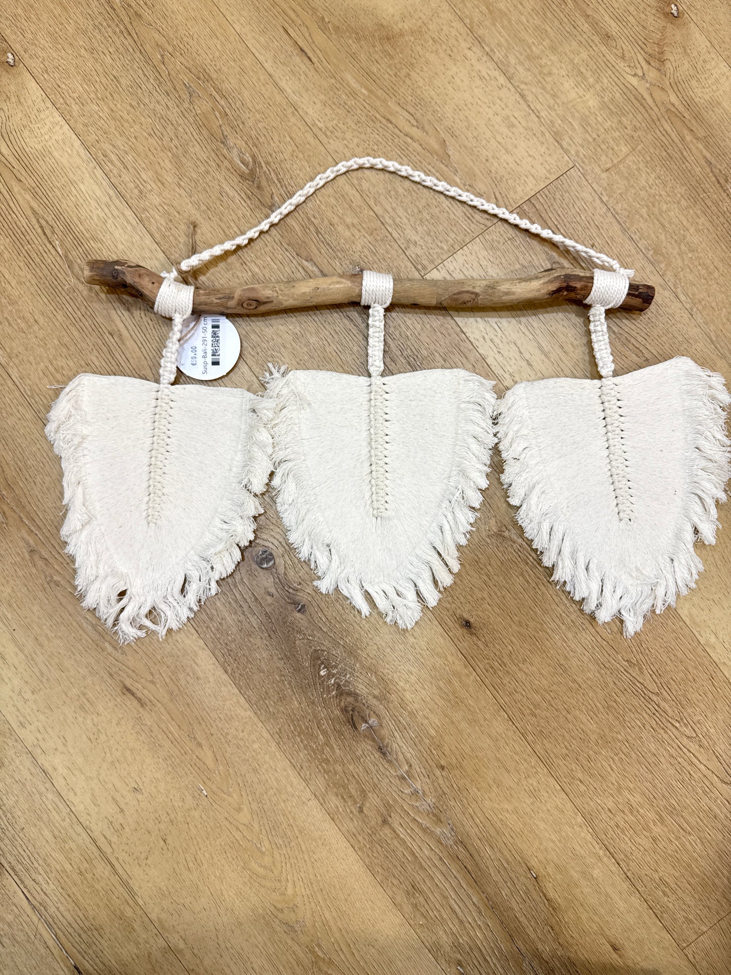 Suspension triple Plume coton 50 cm